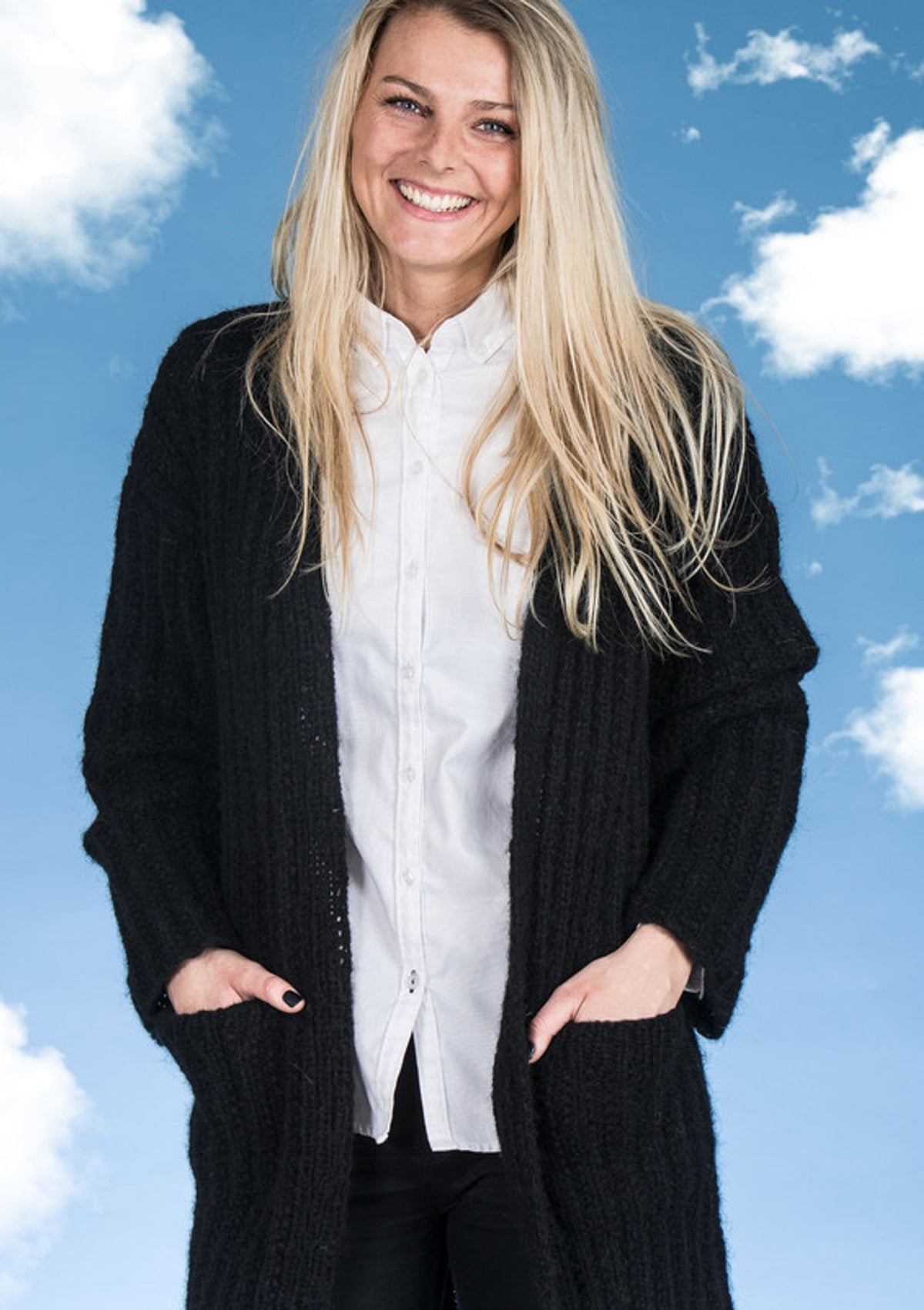 Strickjacke mit Taschen