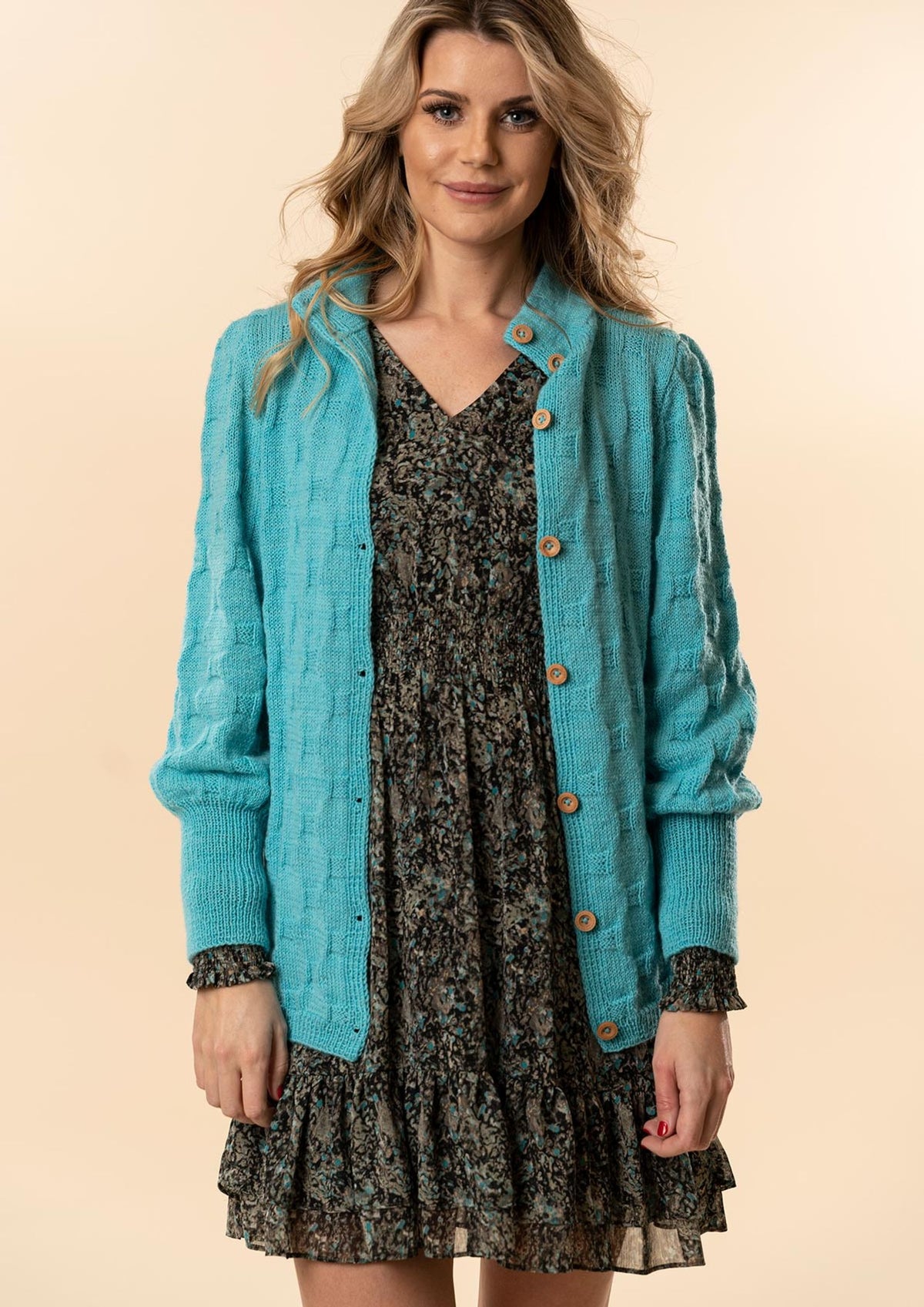 Strickjacke mit Kreismuster