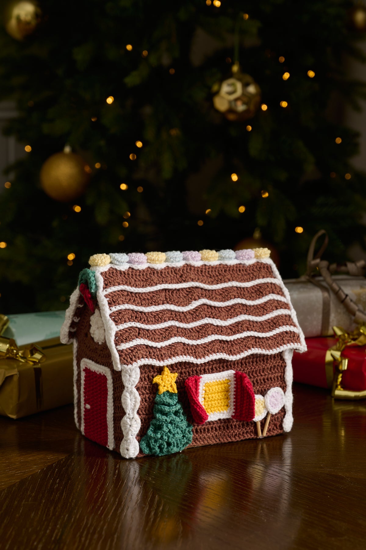 gehäkeltes Lebkuchenhaus - Weihnachten