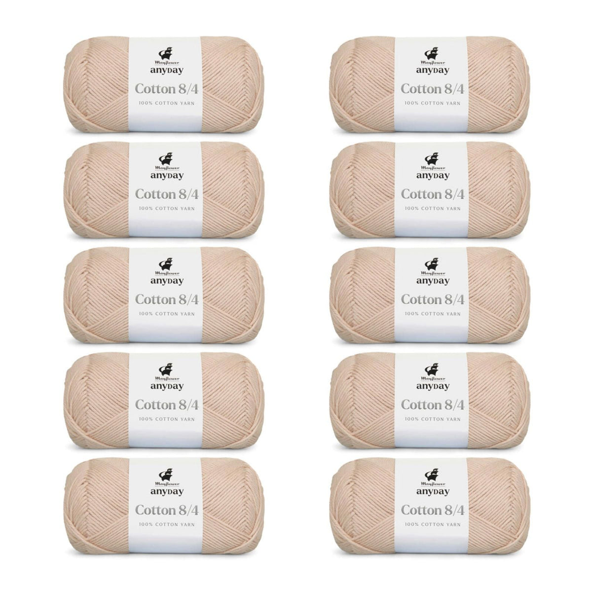 ANYDAY Cotton 8/4 10-pak