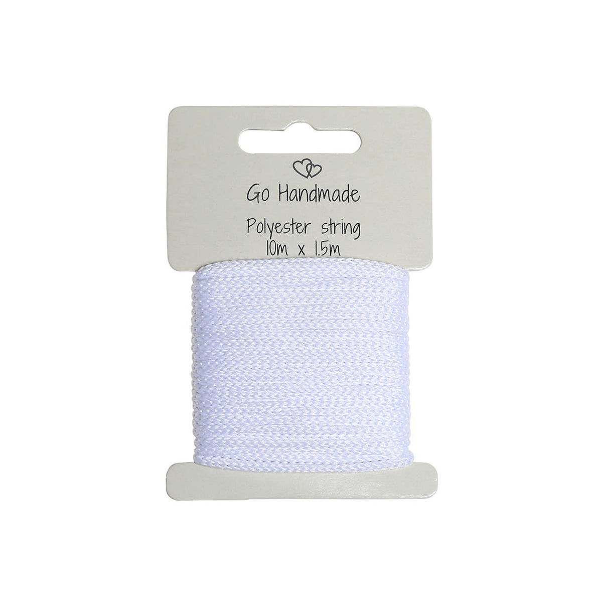 Go Handmade Polyestersnover 10 m x 1,5 mm weiß