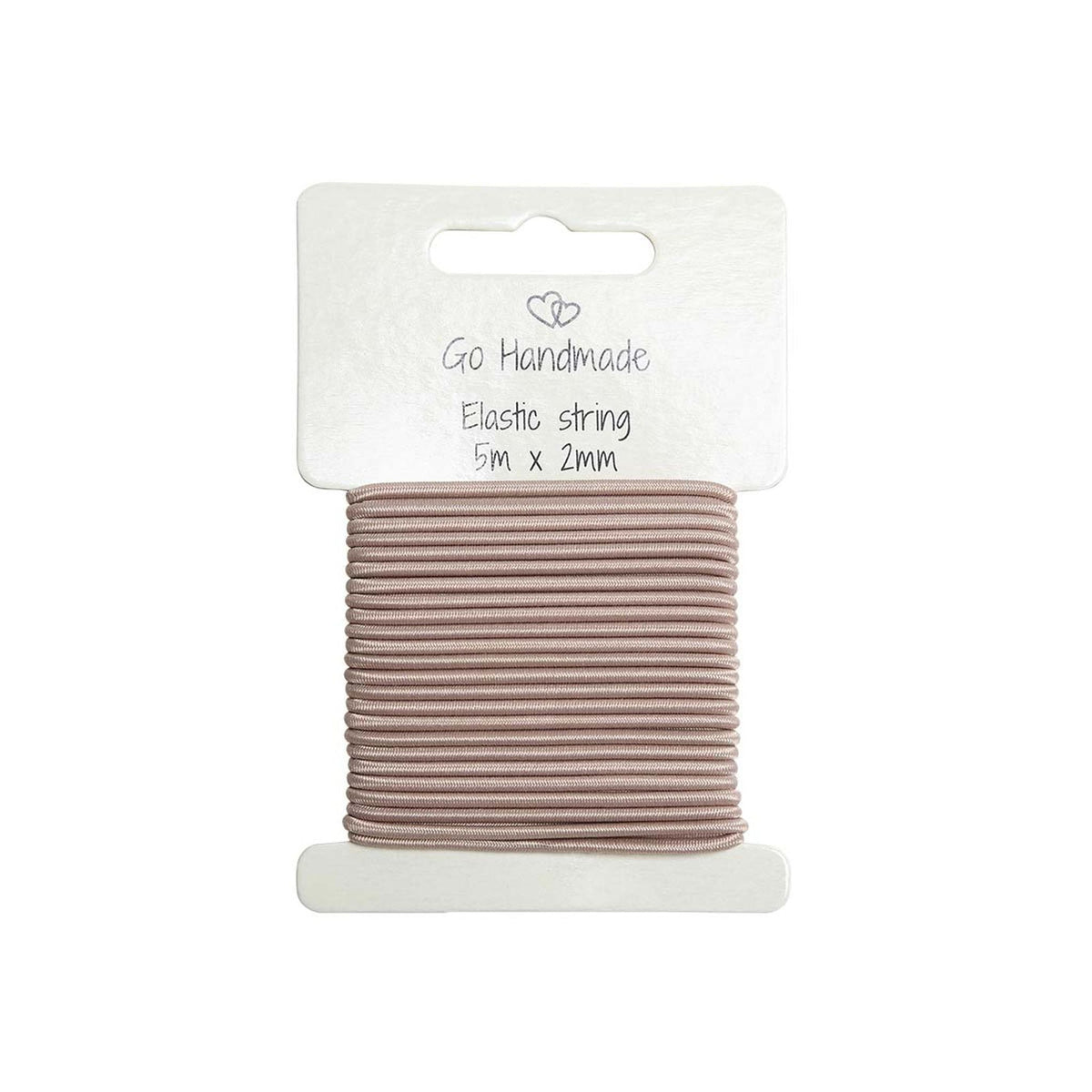 Go Handmade Elastiksnor 5m x 2mm Beige