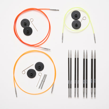 Karbonz Austauschbares Rundnadel-Set Anfänger 3,00–4,50 mm