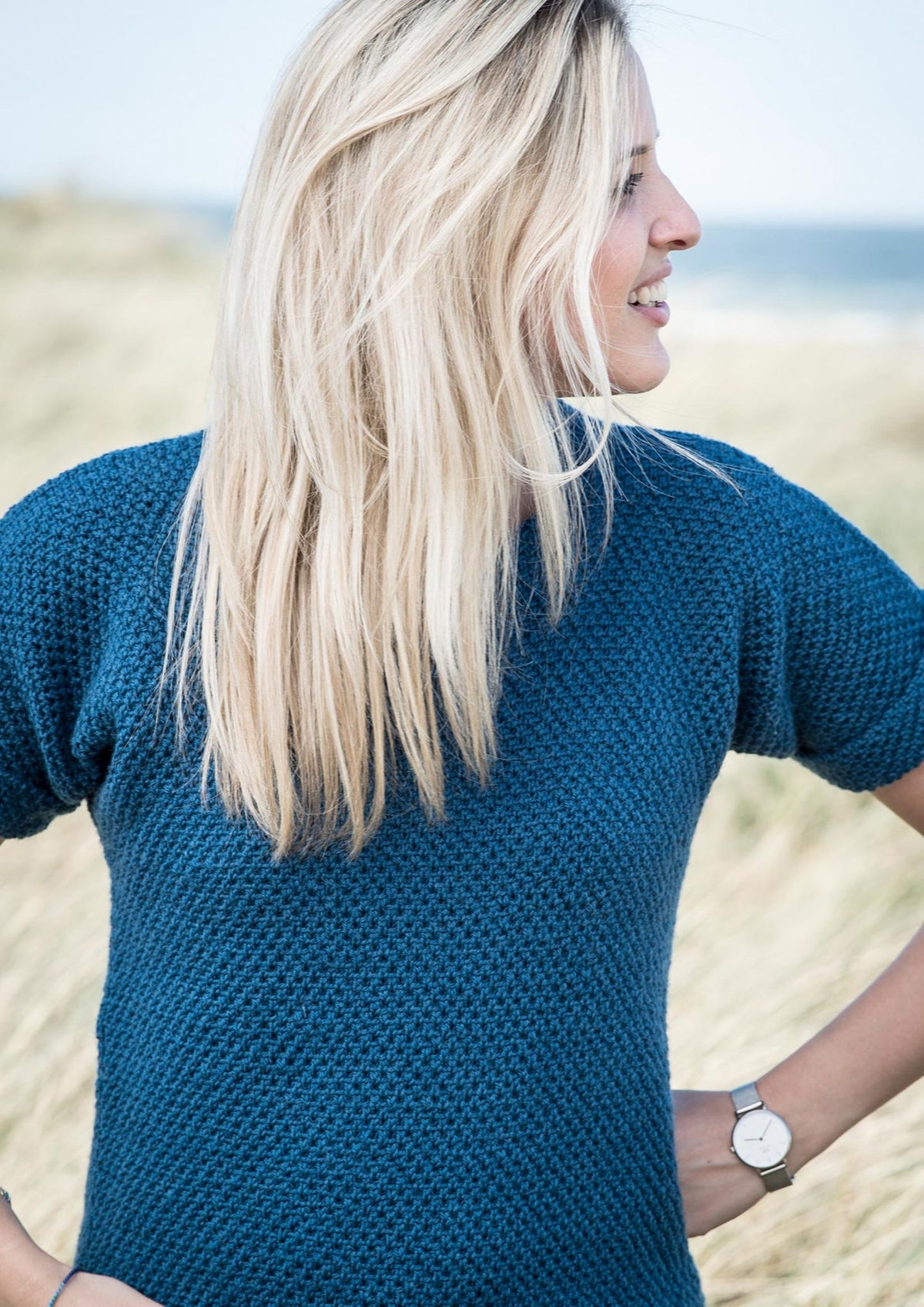 Kurze Bluse mit Muster