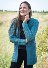 Strickjacke mit Spitzenmuster