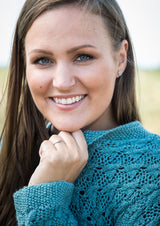 Strickjacke mit Spitzenmuster