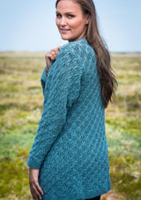 Strickjacke mit Spitzenmuster