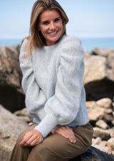 Pullover mit gerafften Ärmelbündchen