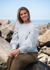 Pullover mit gerafften Ärmelbündchen