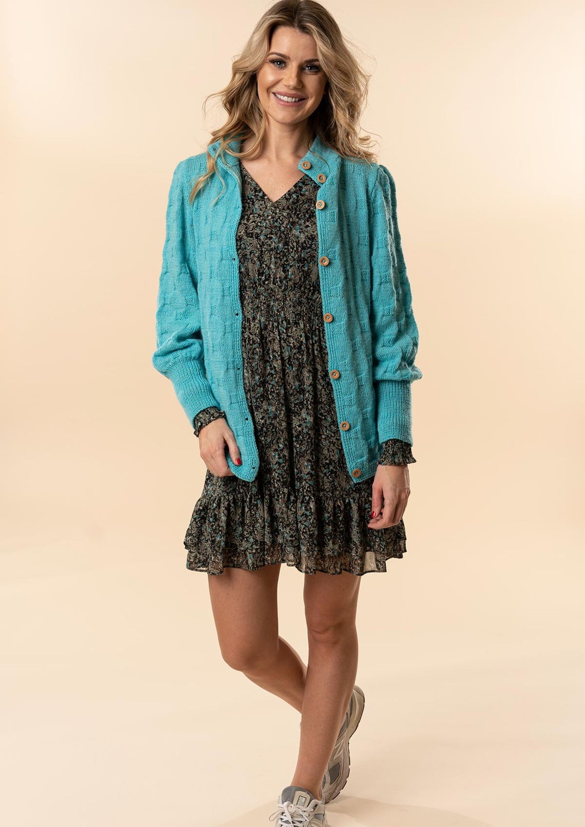 Strickjacke mit Kreismuster