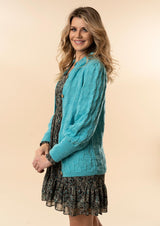 Strickjacke mit Kreismuster