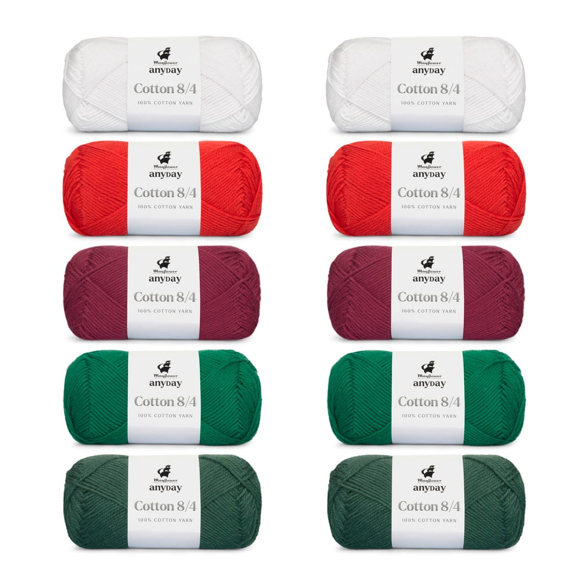 ANYDAY Cotton 8/4 Colorbag 10er Packung