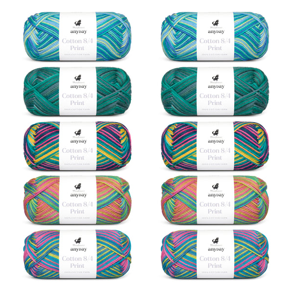 ANYDAY Cotton 8/4 Print Colorbag 10 Stück