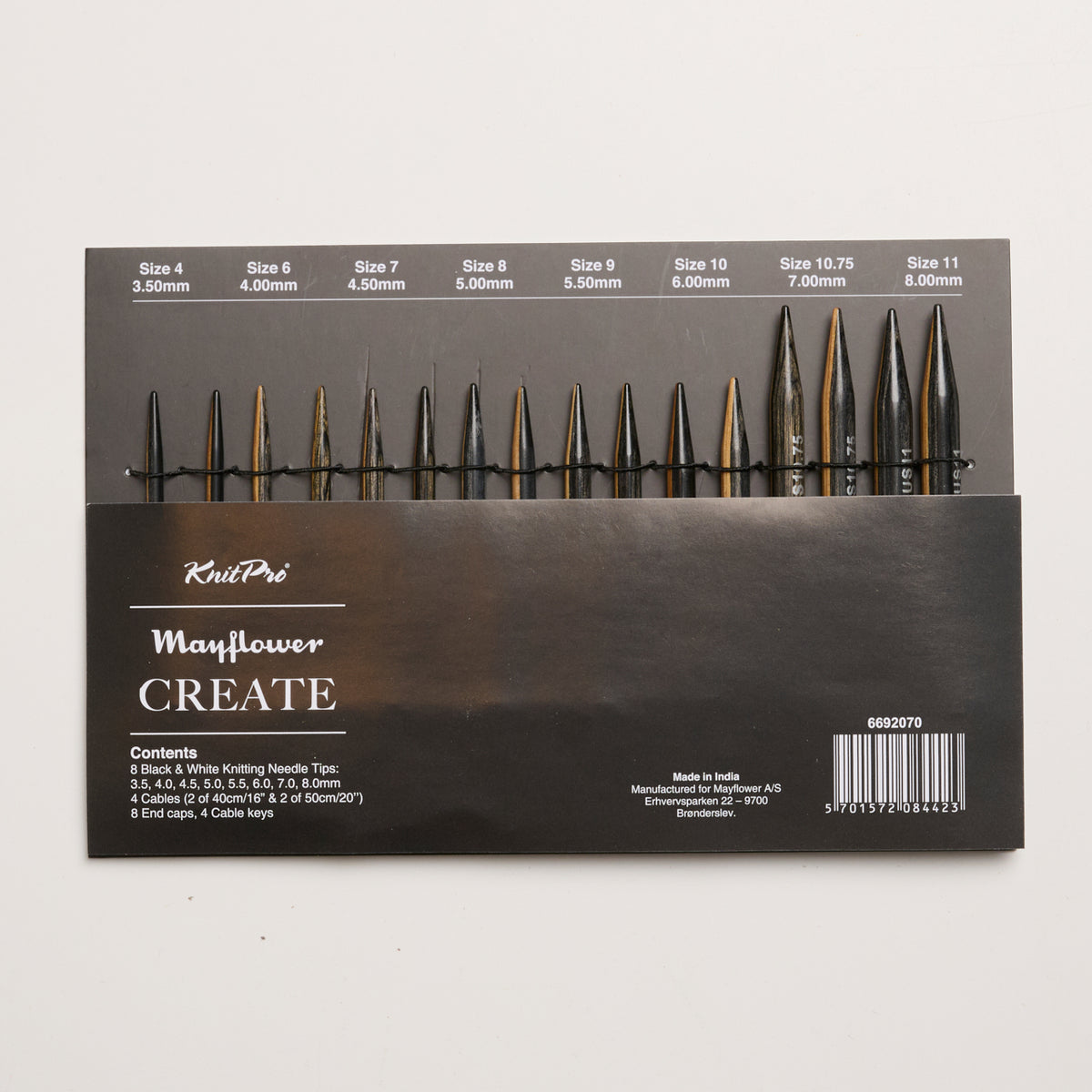 Mayflower Create Black & White Austauschbares Rundstricknadel-Set 
