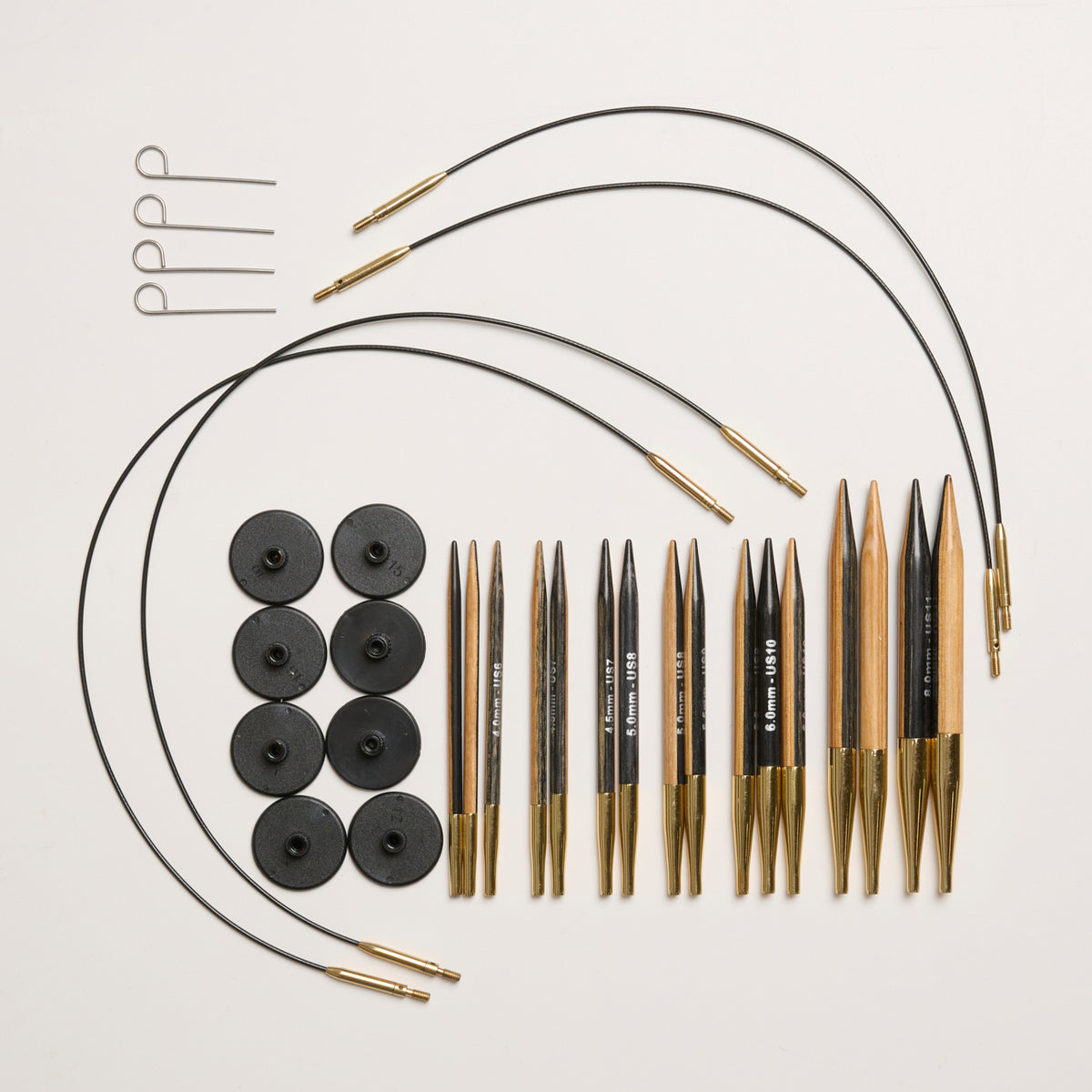 Mayflower Create Black & White Austauschbares Rundstricknadel-Set 