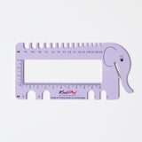 Stricknadel- und Häkelnadelmesser Elefant Blush, lila