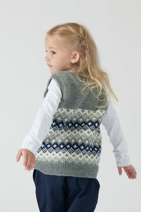 Kinderweste im Fair-Isle-Muster
