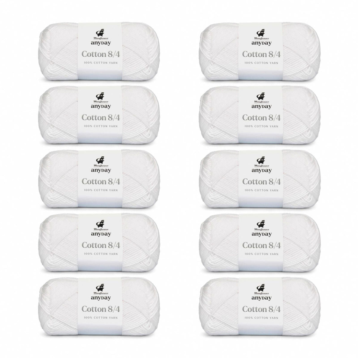 ANYDAY Cotton 8/4 10-pak