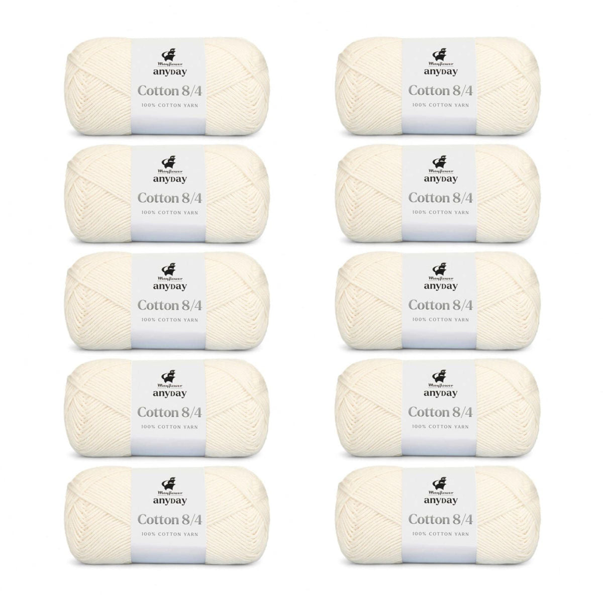 ANYDAY Cotton 8/4 10-pak