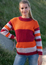 Gestreifter Pullover mit Silberfaden
