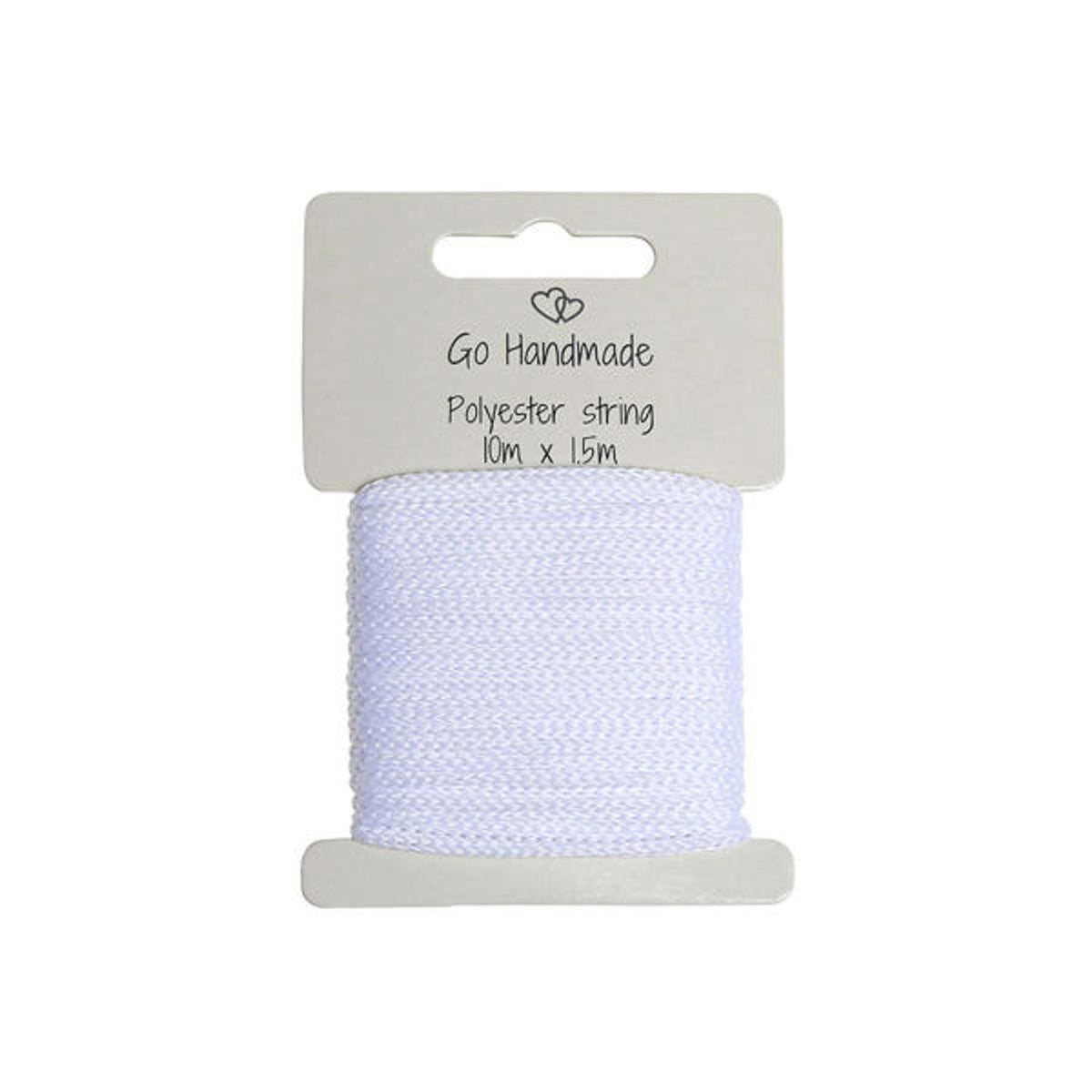 Go Handmade Polyestersnover 10 m x 1,5 mm weiß
