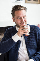 Herren -Strickjacke mit Reißverschluss